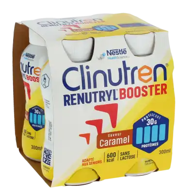 Clinutren Renutryl Booster Nutriment Caramel 4 Bouteilles/300ml à Gourbeyre