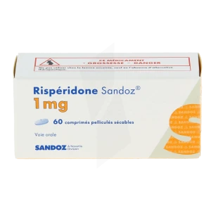 Risperidone Sandoz 1 Mg, Comprimé Pelliculé Sécable