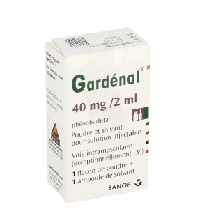 Gardenal 40 Mg/2 Ml, Poudre Et Solvant Pour Solution Injectable