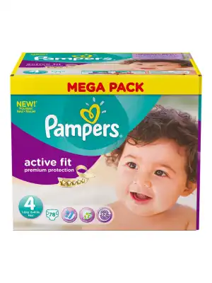 Pampers Couches Active Fit Taille 4 7-18 Kg X 78 à ELNE