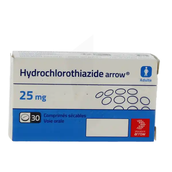 Hydrochlorothiazide Arrow 25 Mg, Comprimé Sécable