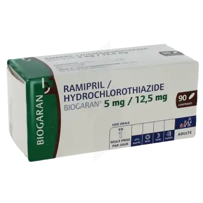 Ramipril / Hydrochlorothiazide Biogaran 5 Mg / 12,5 Mg, Comprimé à CHAMPAGNOLE