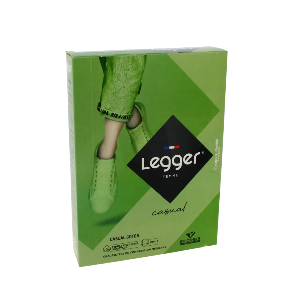 Legger Casual Coton Chaussette Femme Noir T3n