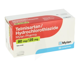 Telmisartan/hydrochlorothiazide Viatris 80 Mg/25 Mg, Comprimé