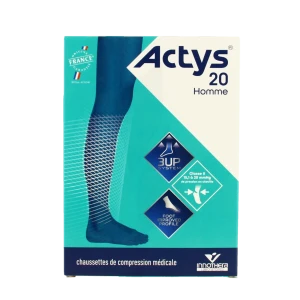 Actys 20 Chaussette Pf Homme Noir T2n