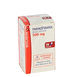 Paracetamol Biogaran 500 Mg, Gélule