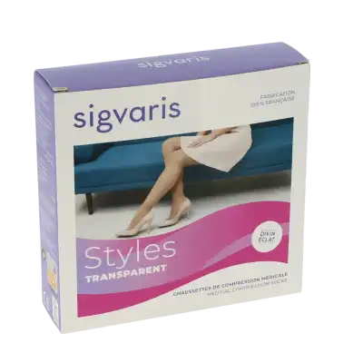 Sigvaris Styles Transparent Chaussettes  Femme Classe 2 Beige 110 Medium Normal à Crocq