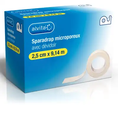 Alvita Sparadrap Microporeux 2,5cmx9,14m Dévidoir à Charleville-Mézières