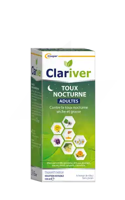 Clariver Sirop Toux Nocturne Adulte Fl/150ml à VILLEFONTAINE
