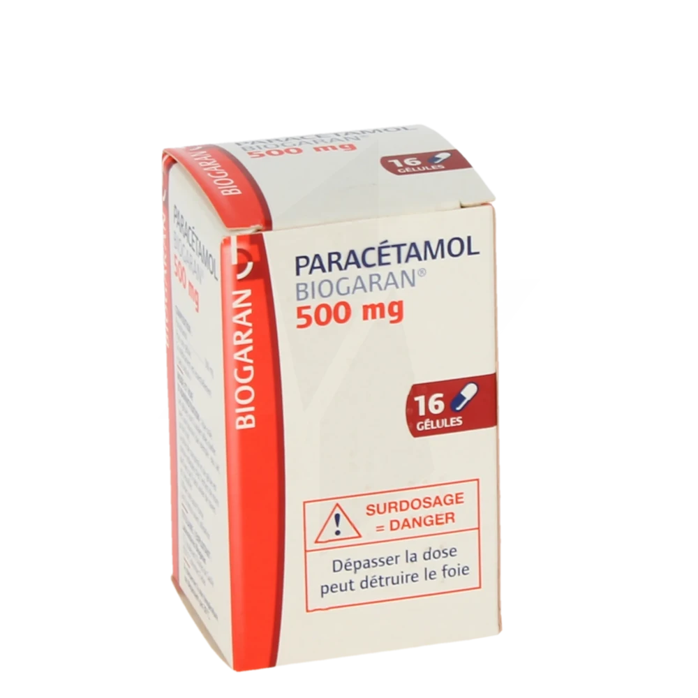 Paracetamol Biogaran 500 Mg, Gélule