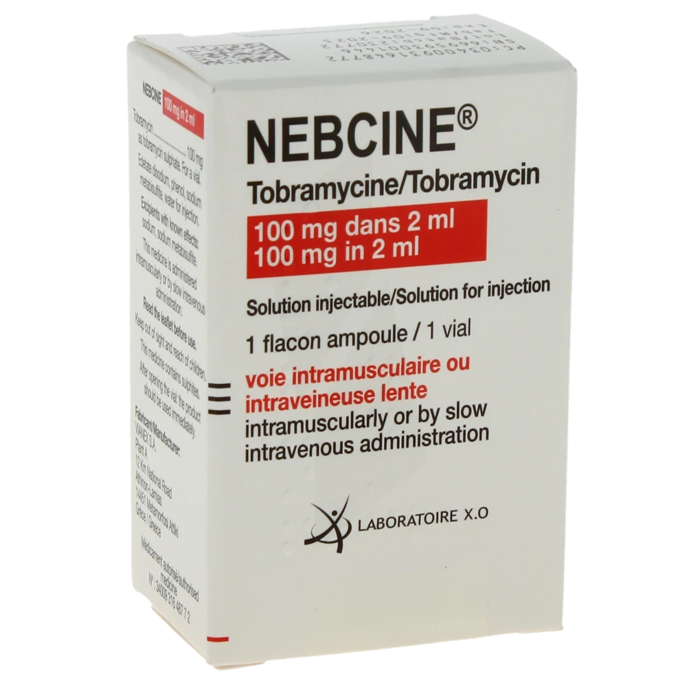 Nebcine 100 Mg, Solution Injectable