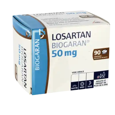 LOSARTAN BIOGARAN 50 mg, comprimé pelliculé sécable
