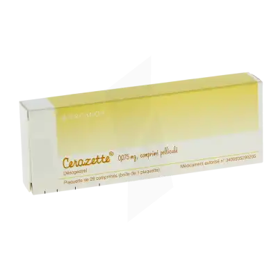 Cerazette 0,075 Mg, Comprimé Pelliculé à Bassens