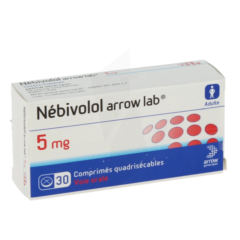 Nebivolol Arrow Lab 5 Mg Cpr Quadriséc Plq/30