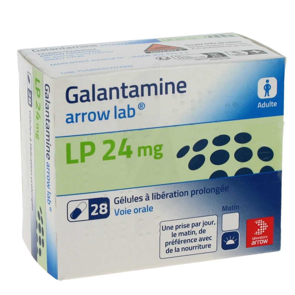 Galantamine Arrow Lab Lp 24 Mg, Gélule à Libération Prolongée