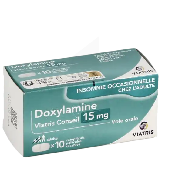 Doxylamine Viatris Conseil 15 Mg, Comprimé Pelliculé Sécable