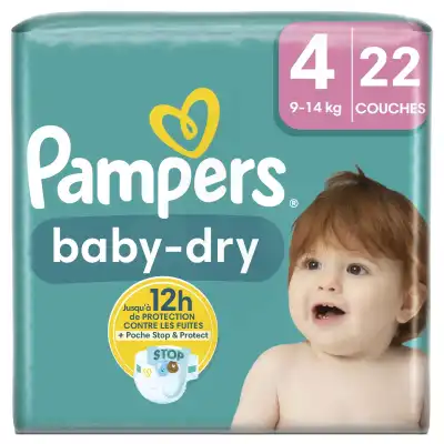 Pampers Couches Bébé Baby-dry 9 - 14 Kg Taille 4 Paquet/22 à CAYENNE