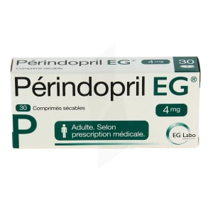 Perindopril Eg 4 Mg, Comprimé Sécable
