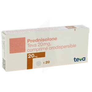 Prednisolone Teva 20 Mg, Comprimé Orodispersible
