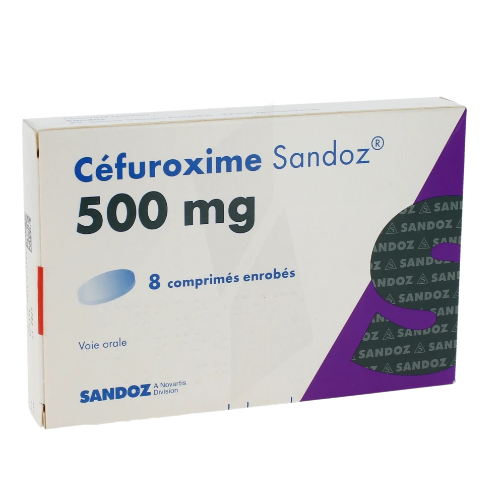 Cefuroxime Sandoz 500 Mg, Comprimé Enrobé