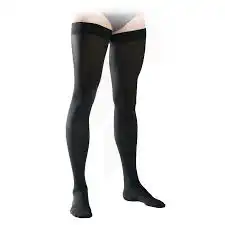 Sigvaris Expert Bas Cuisse Auto-fixant Classe 3 Homme Noir Normal Xxl