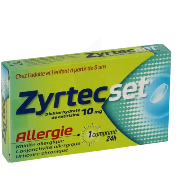 Zyrtecset 10 Mg, Comprimé Pelliculé Sécable