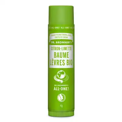 Dr Bronner's Stick Levre Citron/citron Vert 4 G à Mérignac