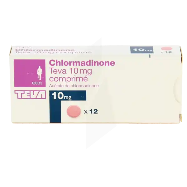 Chlormadinone Teva 10 Mg, Comprimé