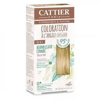 Cattier Coloration Kit 8.1 Blond Clair Cendré 120ml à Crocq