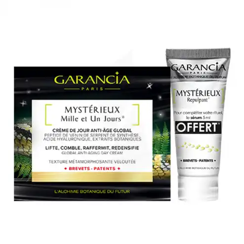 Garancia Offre Sleeve Mystérieux Mille Et Un Jours 30ml + Mystérieux Repulpant Format Voyage 5ml Offert