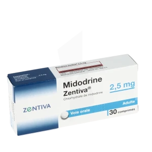 Midodrine Zentiva 2,5 Mg, Comprimé
