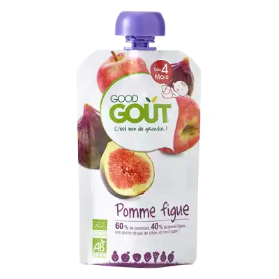 Good Goût Alimentation Infantile Pomme Figue Gourde/120g à Bassens