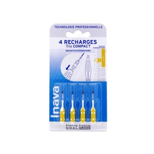Inava Trio Compact Brossette Recharge Jaune B/6