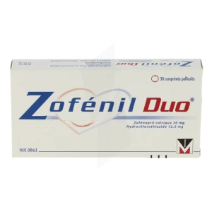 Zofenilduo 30 Mg/12,5 Mg, Comprimé Pelliculé