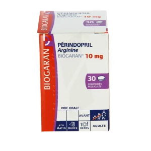 Perindopril Arginine Biogaran 10 Mg, Comprimé Pelliculé