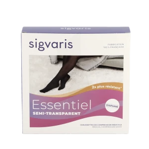 Sigvaris Essentiel Semi-transparent Chaussettes  Femme Classe 2 Dune Large Normal