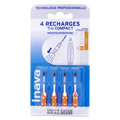 Inava Trio Compact Brossette Recharge Orange B/6 à CHAMPAGNOLE