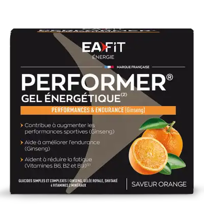 Eafit Energie Gel buvable performer Orange 10 Doses/25g