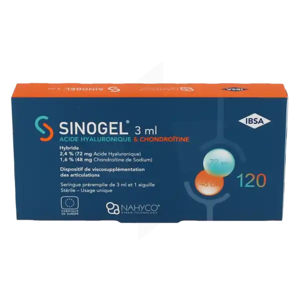 Sinogel Solution Injectable Seringue Préremplie/3ml + Aiguille