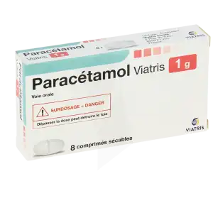 Paracetamol Viatris 1000 Mg, Comprimé Sécable à UGINE