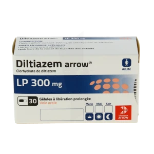 Diltiazem Arrow Lp 300 Mg, Gélule à Libération Prolongée