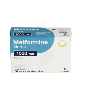 Metformine Viatris 1000 Mg, Comprimé Dispersible