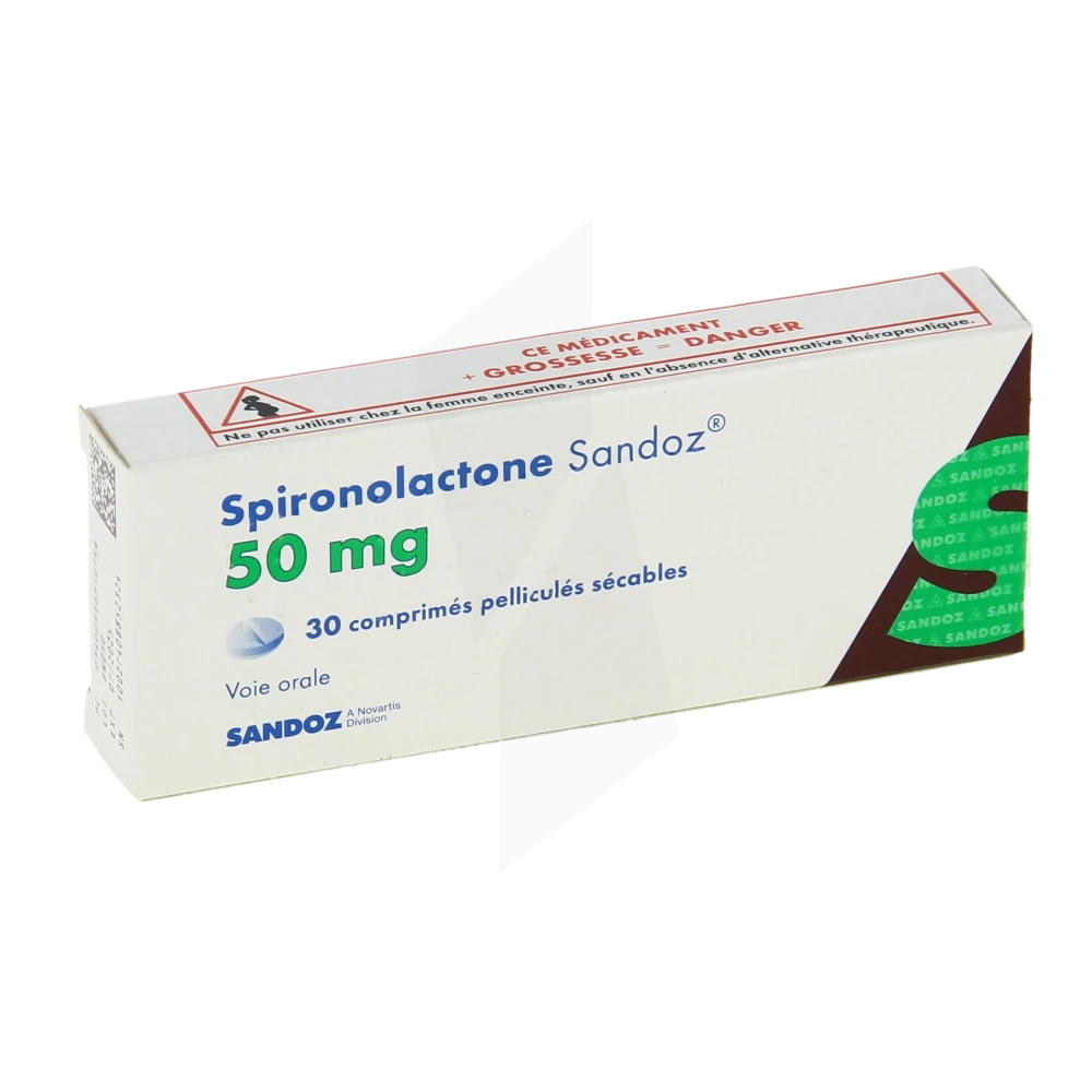 Spironolactone Sandoz 50 Mg, Comprimé Pelliculé Sécable