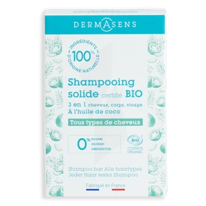 Dermasens Shampooing Solide Bio Tous Types De Cheveux 60g