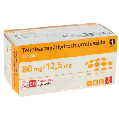 Telmisartan/hydrochlorothiazide Arrow 80 Mg/12,5 Mg, Comprimé à TOULOUSE