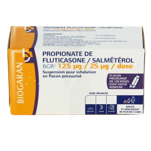 Propionate De Fluticasone/salmeterol Bgr 125 Microgrammes/25 Microgrammes/dose, Suspension Pour Inhalation En Flacon Pressurisé