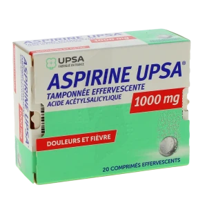 Aspirine Upsa Tamponnee Effervescente 1000 Mg, Comprimé Effervescent