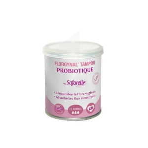Florgynal Probiotique Tampon Périodique Sans Applicateur Normal B/12
