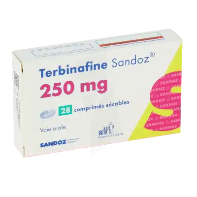 Terbinafine Sandoz 250 Mg, Comprimé Sécable à Sèvres
