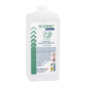 Sudine® Equip’spray Désinfectant Et Désodorisant Tous équipements Eco Recharge Pour Sprays 50ml, 125ml Et 1l- Flacon 1l